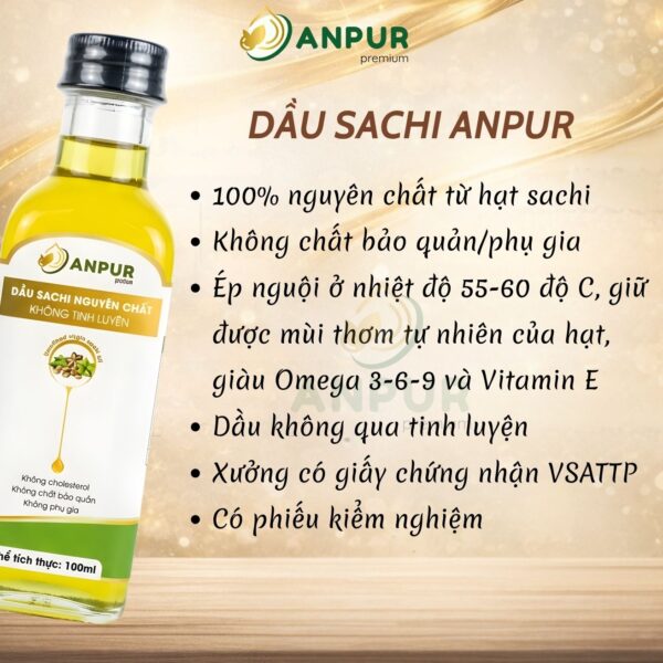 Alternative view of DẦU SACHI NGUYÊN CHẤT KHÔNG TINH LUYỆN