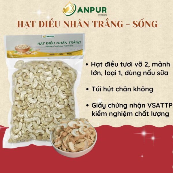 HẠT ĐIỀU SỮA NHÂN TRẮNG BỂ ĐÔI