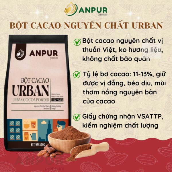BỘT CACAO NGUYÊN CHẤT URBAN