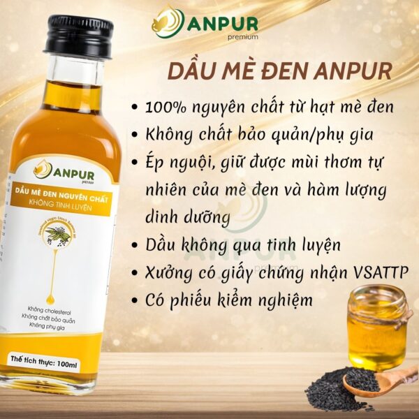 Alternative view of DẦU MÈ ĐEN NGUYÊN CHẤT KHÔNG TINH LUYỆN